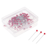 Max 100pcs Multicolor Pearlized Head Pins for DIY Jewelry Components Red