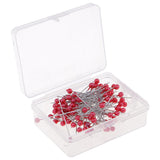 Max 100pcs Multicolor Pearlized Head Pins for DIY Jewelry Components Red