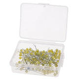 Max 100pcs Multicolor Pearlized Head Pins for DIY Jewelry Components Yellow