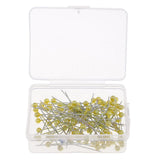 Max 100pcs Multicolor Pearlized Head Pins for DIY Jewelry Components Yellow