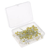 Max 100pcs Multicolor Pearlized Head Pins for DIY Jewelry Components Yellow