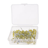 Max 100pcs Multicolor Pearlized Head Pins for DIY Jewelry Components Yellow