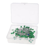 100pcs Multicolor Pearlized Head Pins for DIY Jewelry Components Green