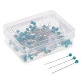 Max 100pcs Multicolor Pearlized Head Pins for DIY Jewelry Components Azure