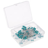 Max 100pcs Multicolor Pearlized Head Pins for DIY Jewelry Components Azure