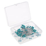 Max 100pcs Multicolor Pearlized Head Pins for DIY Jewelry Components Azure