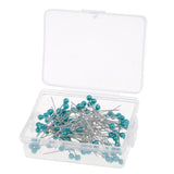 Max 100pcs Multicolor Pearlized Head Pins for DIY Jewelry Components Azure