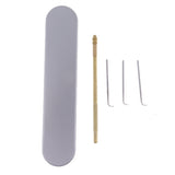 Max 3x Copper Crochet Hook Needles Kit for Beads Ring Dreadlock Lace Wig Making