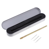 Max 3x Copper Crochet Hook Needles Kit for Beads Ring Dreadlock Lace Wig Making