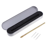 Max 3x Copper Crochet Hook Needles Kit for Beads Ring Dreadlock Lace Wig Making