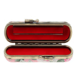 Max Flower PU Lipstick Lip Gloss Case Storage Box Balm Holder with Mirror Pink