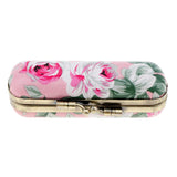 Max Flower PU Lipstick Lip Gloss Case Storage Box Balm Holder with Mirror Pink