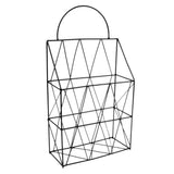 Maxbell Multi-function Magazine Newspaper Storage Basket Book Holder Organizer Black