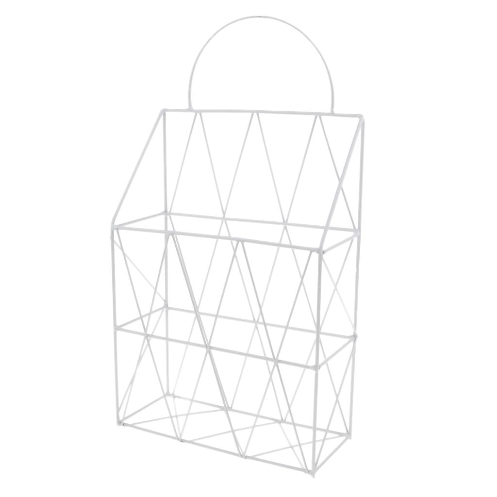 Maxbell  Multi-function Magazine Newspaper Storage Basket Book Holder Organizer White