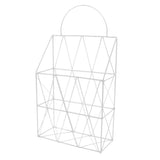 Maxbell  Multi-function Magazine Newspaper Storage Basket Book Holder Organizer White
