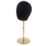 Suede Cork Mannequin Head Hat Rack Cap Wig Holder Display Stand Black