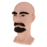 Maxbell Male Cosmetology Mannequin Manikin Head with Beard for Wigs Making Short