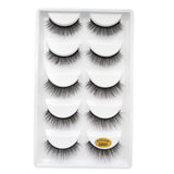 5 Pairs 3D Eyelashes Extension Fibre False Eye Lashes Makeup Long Natural G805