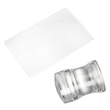 Dual Ended Nail Art Stamper Transparent Manicure Scrapers 4.5 x 5.3 x 8.3 cm