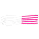 Hair Extension Loop Needle Threader Wire Pulling Hook Tool Micro Rings Beads Rose Red