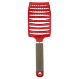 Maxbell Salon Bristle Hair Brush Hair Styling Scalp Massage Vent Paddle Comb Red - Aladdin Shoppers