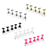 Max Top False Tips Display Stand Training Practice Holder Nail Art Accessories Gold