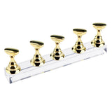 Max Top False Tips Display Stand Training Practice Holder Nail Art Accessories Gold