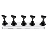 Top False Tips Display Stand Training Practice Holder Nail Art Accessories Black