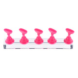 Top False Tips Display Stand Training Practice Holder Nail Art Accessories Pink