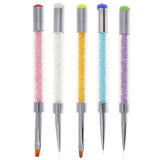 Nail Art Liner Brush UV Gel Painting Nail Brush Diamond Handle Pens Orange