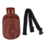 Max Real Leather Hair Scissors Combs Clips Bag Hairdressing Barber Tools Holster Brown