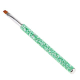 Nail Art Polish Brush UV Gel Liner Paint Drawing Pencil Pen Crystal Green-Flat