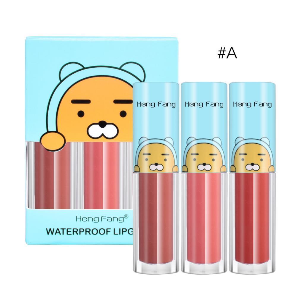 Maxbell 3 Colors/set Matte Velvet Waterproof Lip Gloss Lip Glossy Liquid Lipstick A - Aladdin Shoppers