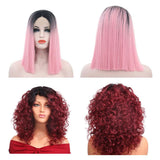 Max 24 inch Natural Long Straight Wigs for Black Women Synthetic Middle Part Wig