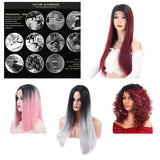 Max 24 inch Natural Long Straight Wigs for Black Women Synthetic Middle Part Wig