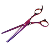 Max Teeth Fishbone Scissors Pets Grooming Thinning Shears Salon Hairdressing Purple