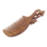 Maxbell Sandal Wood Wooden Hair Comb Anti Static Massage Natural Brush Regular Teeth Handmade for Women Men Kids