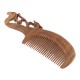 Maxbell Sandal Wood Wooden Hair Comb Anti Static Massage Natural Brush Regular Teeth Handmade for Women Men Kids