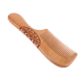 Maxbell Wood Fine Tooth Anti-static Mahogany Comb Scalp Massage Wooden Combs H