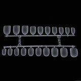 Maxbell 300PCS Clear Nail Tips False Nail Practice Salon Home DIY Nail Art Tools Round
