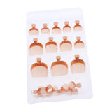 Maxbell 24pcs False Toe Nails French Full Toenails Feet Nail Art Fake Decoration HY-TN-4025