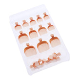 Maxbell 24pcs False Toe Nails French Full Toenails Feet Nail Art Fake Decoration HY-TN-4025