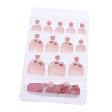 Maxbell 24pcs False Toe Nails French Full Toenails Feet Nail Art Fake Decoration HY-TN-4065