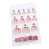 Maxbell 24pcs False Toe Nails French Full Toenails Feet Nail Art Fake Decoration HY-TN-4065