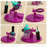 Maxbell Hands Free Anti-Spill Nail Polish Bottle Holder Grip & Clip for DIY Nail Art Purple