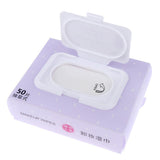 Maxbell 50pcs/Pack Mild Facial Cleansing Towelettes Makeup Remover Wipes Violet Flavor