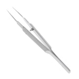 Maxbell Stainless Steel Micro Precision Tweezer Pointed Curved Straight Straight-Toothed