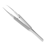 Maxbell Stainless Steel Micro Precision Tweezer Pointed Curved Straight Curved-Toothless