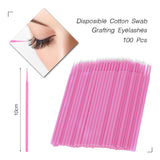 Maxbell False Eyelashes Extensions Kit Eye Gel Pad Micro Brushes Tweezers Set Pink