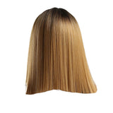 Maxbell Natural Middle Part Wig Synthetic Long Straight Hair For Woman Ombre 02